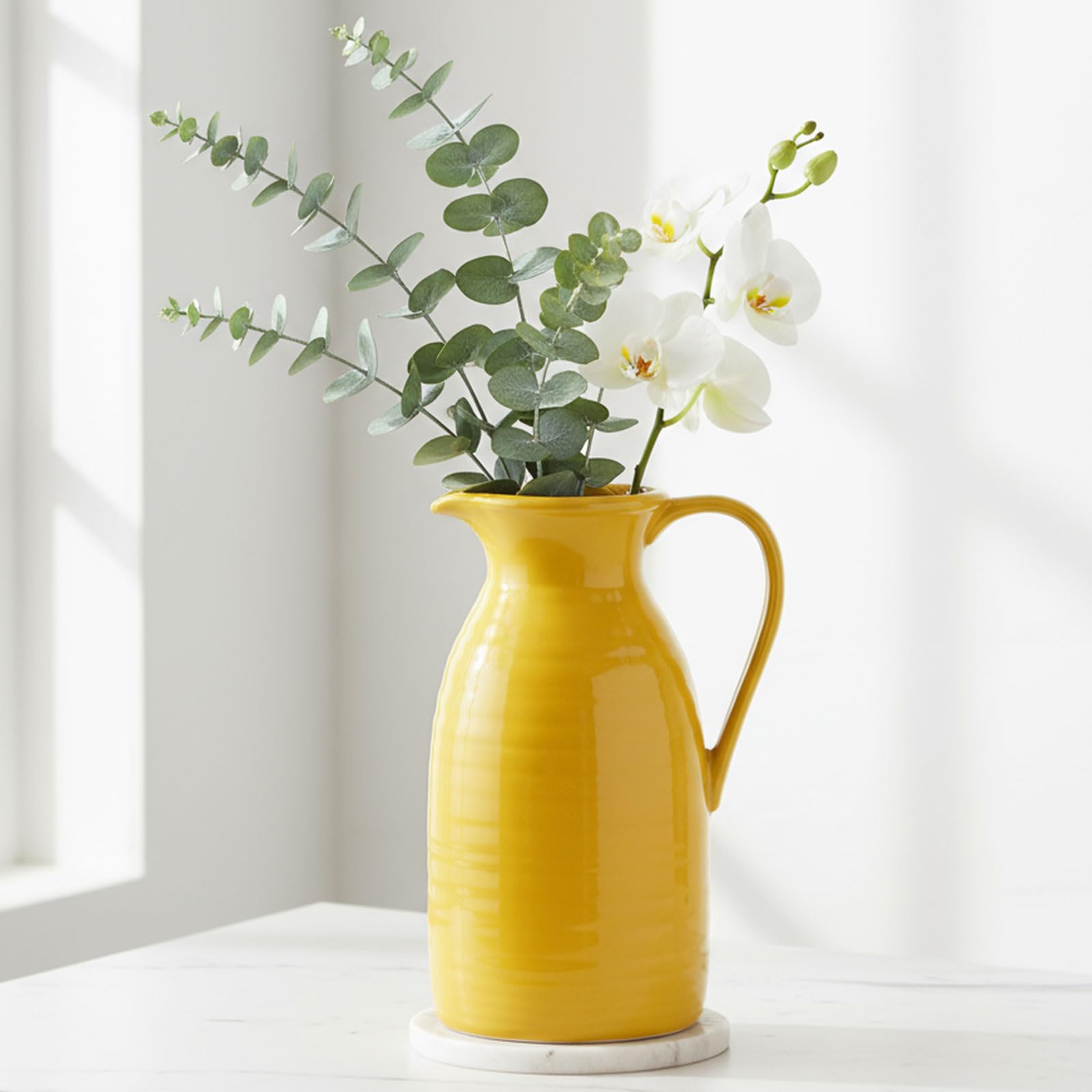 Amazon.com: hjn Farmhouse Pitcher Vase for Flowers- Decrative